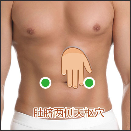 肠胃功能紊乱/肠易激综合征贴敷位置示意图